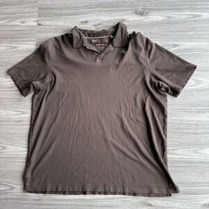 Perry Ellis Chocolate Brown Luxury Pima Cotton Men's Polo‎ - Size XL